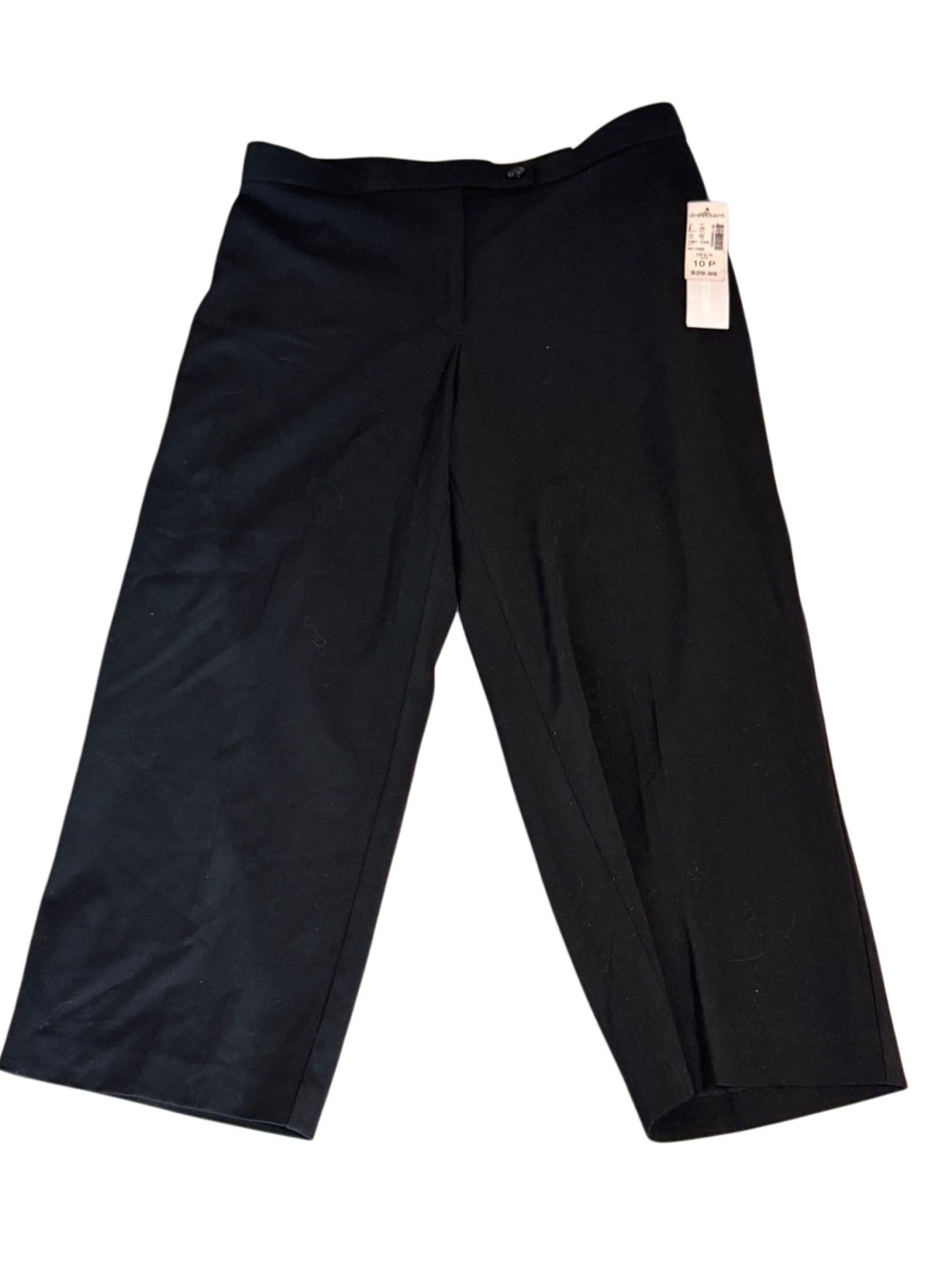 NWT Dressbarn Petite Black Gaucho Culotte Pants 10P Wide Leg